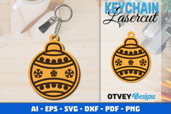 Christmas Keychain Lasercut Product Image 1