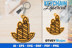 Christmas Keychain Lasercut Product Image 1
