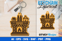Christmas Keychain Lasercut Product Image 1