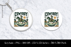 Cow Boy Keychain Sublimation Design PNG Product Image 1
