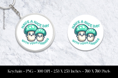 Have A Nice Day With Your Friends Keychain Sublimation Product Image 1