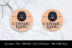 Cosmic King Keychain Sublimation Design PNG Product Image 1