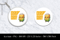 Cool Corny Keychain Sublimation Design PNG Product Image 1