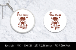 The Best Versions Keychain Sublimation Design PNG Product Image 1