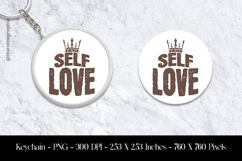 Self Love Keychain Sublimation Design PNG Product Image 1