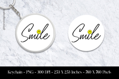Smile Keychain Sublimation Design PNG Product Image 1