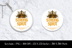 Strong Sprit Keychain Sublimation Design PNG Product Image 1