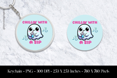 Chillin With A Sap Keychain Sublimation Design PNG Product Image 1