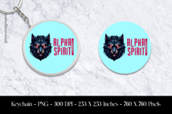 Alpha Spirit Keychain Sublimation Design PNG Product Image 1