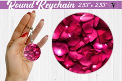 Valentines day Round Keychain | Rose petals Product Image 1