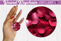 Valentines day Round Keychain | Rose petals Product Image 1