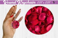 Valentines day Round Keychain | Rose petals Product Image 1