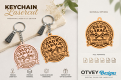 Keychain Dad's Garage Lasercut BUNDLES 12 DESIGNS Product Image 3