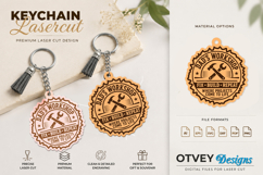 Keychain Dad's Garage Lasercut BUNDLES 12 DESIGNS Product Image 4