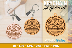 Keychain Dad's Garage Lasercut Product Image 2