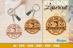 Keychain Dad's Garage Lasercut Product Image 2
