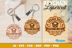 Keychain Dad's Garage Lasercut Product Image 2