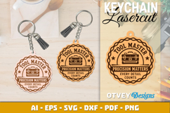 Keychain Dad's Garage Lasercut Product Image 2