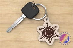 Laser Engraving SVG Microchip Keychain Digital Circuit Product Image 1
