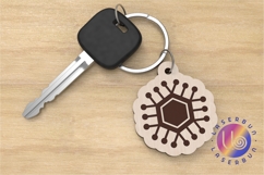 Tech Circuit Board Microchip Keychain SVG Laser Cut Product Image 1