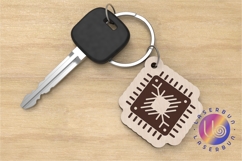Futuristic Microchip SVG Laser Cut Engraved Keychain Product Image 1