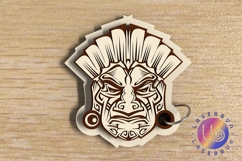 Layered Mask Keychain for Laser Engraving Product Image 1