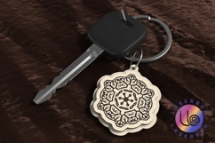 Two-Layer Mandala Keychain Design Product Image 1