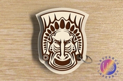 Ethnic Mask Keyring SVG File Glowforge Product Image 1