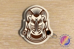 Warrior Mask Keychain SVG Cut Design Product Image 1