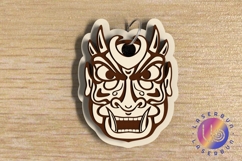 Intricate Tribal Mask Keychain Engraving Product Image 1
