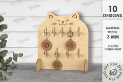 Keychain Display Bundle Laser Cut. Keyring Holder Stand SVG Product Image 12