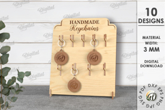 Keychain Display Bundle Laser Cut. Keyring Holder Stand SVG Product Image 13