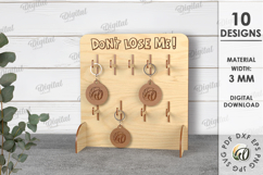 Keychain Display Bundle Laser Cut. Keyring Holder Stand SVG Product Image 15