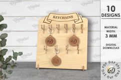 Keychain Display Bundle Laser Cut. Keyring Holder Stand SVG Product Image 16