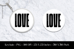 Love Keychain Sublimation Design PNG Product Image 1
