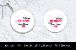 Romantic Heart Quote Keychain Sublimation Design PNG Product Image 1