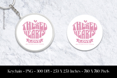 The Red Hearts Love Keychain Sublimation Design PNG Product Image 1