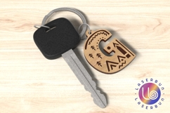 G Nordic Folk Letter Keychain SVG for Laser Engraving Use Product Image 1
