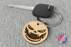 Screaming Face SVG Keychain for Halloween Product Image 1