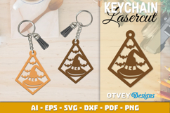 Halloween Keychain Lasercut | Halloween Jewelry Template Product Image 2