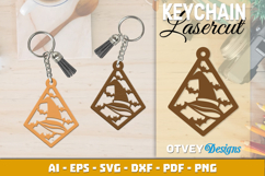 Halloween Keychain Lasercut | Halloween Jewelry Template Product Image 2