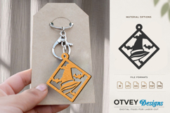 Halloween Keychain Lasercut | Halloween Jewelry Template Product Image 3