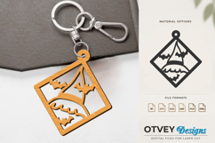 Halloween Keychain Lasercut | Halloween Jewelry Template Product Image 3
