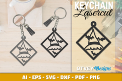 Halloween Keychain Lasercut | Halloween Jewelry Template Product Image 2