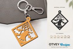 Halloween Keychain Lasercut | Halloween Jewelry Template Product Image 3