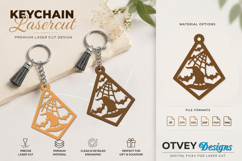 Halloween Keychain Lasercut | Halloween Jewelry Template Product Image 1