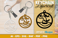 Halloween Keychain Lasercut | Halloween Jewelry Template Product Image 6