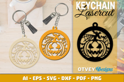 Halloween Keychain Lasercut | Halloween Jewelry Template Product Image 1