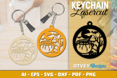Halloween Keychain Lasercut | Halloween Jewelry Template Product Image 7