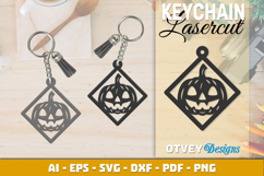 Halloween Keychain Lasercut | Halloween Jewelry Template Product Image 2